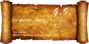 Grabner Imre névjegykártya